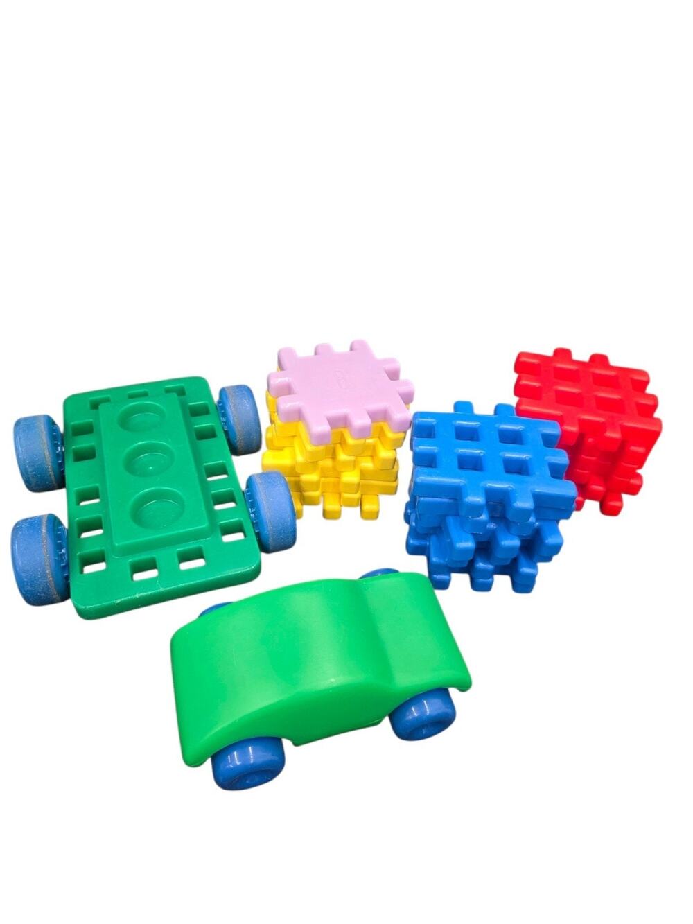 Little Tikes Waffle Blocks Mixed Lot Of 18pcs Vintage Toys